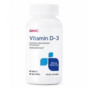 Vitamina D-3 1000 IU, 180 tablete, GNC