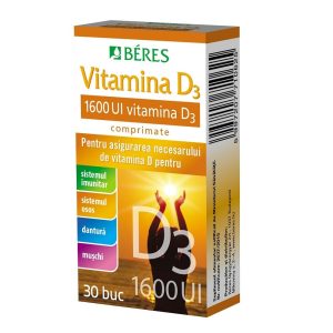 Vitamina D3 1600 UI Vitamina D3 1600 UI, 30 comprimate, Beres
