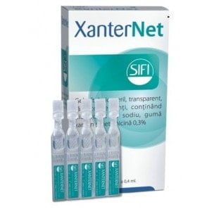 XanterNet gel oftalmic 0.4 ml, 10 flacoane monodoza, Sifi