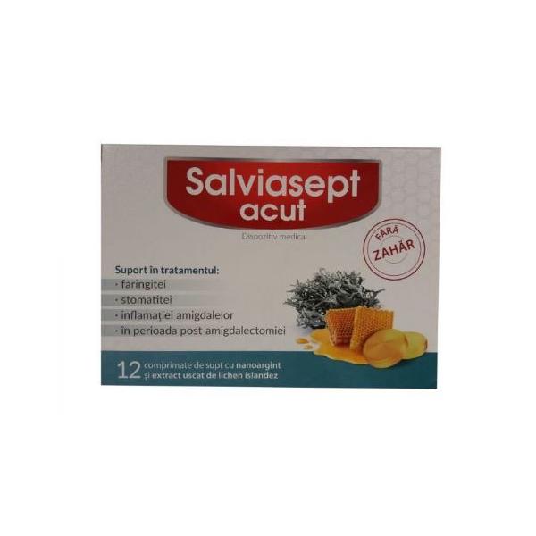 Zdrovit Salviasept acut cu zahar x 24 cpr supt