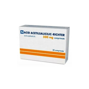 Acid Acetilsalicilic 500 mg si Gluconat de calciu 150 mg, 30 comprimate, Gedeon Richter Romania