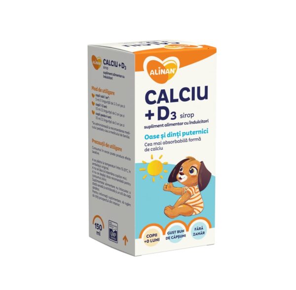 Alinan Calciu D3 sirop, 150 ml, Fiterman