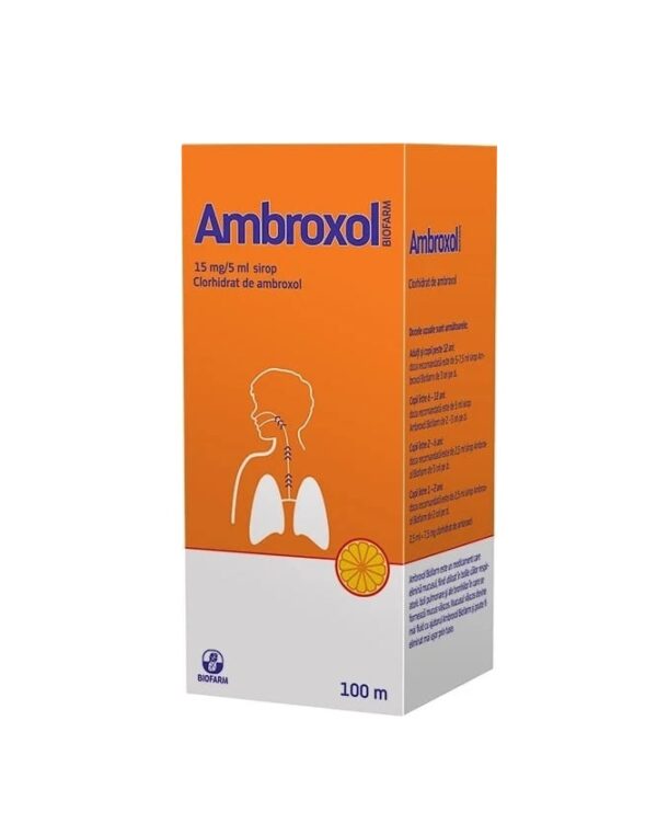 Ambroxol 15mg/5ml Sirop, 100 ml, Biofarm