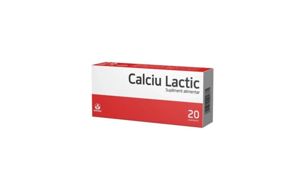 Calciu lactic 500 mg, 20 comprimate , Biofarm