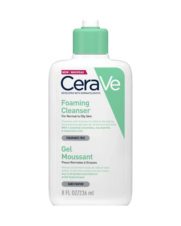 CeraVe Gel de curatare spumant pentru piele normal-mixta, 236 ml