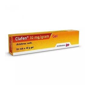 Gel antibacterian Clafen pentru infecții și inflamații, eficient și modern.