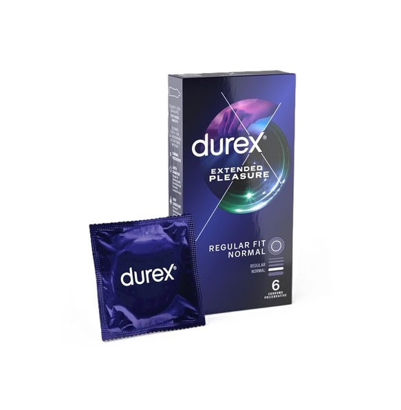 DUREX Prezervative Extended Pleasure, 6 bucati