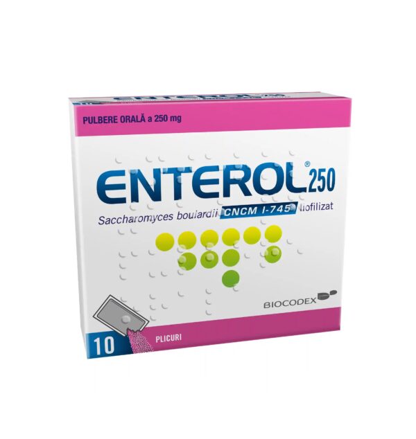 Enterol 250 mg, tratament pentru diaree, 10 plicuri, Dr. Reddys.