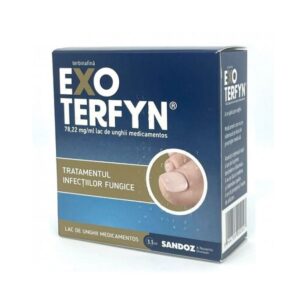 Exoterfyn lac de unghii medicamentos, 78.22 mg/ml, 3.3 ml, Sandoz