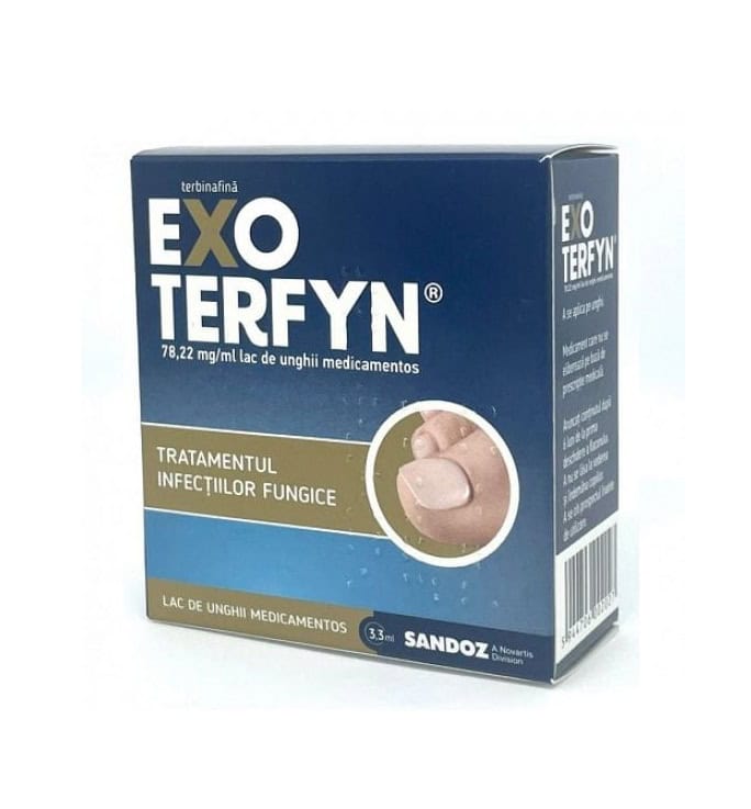 Exoterfyn lac de unghii medicamentos, 78.22 mg/ml, 3.3 ml, Sandoz ...
