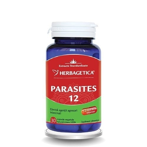 HERBAGETICA Parasites 12 Detox Forte, 30 capsule