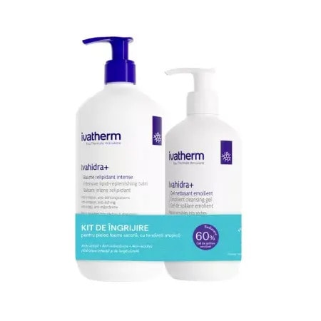 IVATHERM Kit Ingrijire Piele Foarte Uscata cu Tend. Atopica(IvahidraBalsam x400mlGel de sp.)