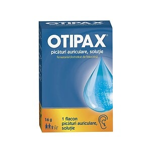 Picături auriculare Otipax, soluție pentru dureri de urechi, 16 g.
