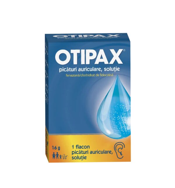 Picături auriculare Otipax, soluție pentru dureri de urechi, 16 g.
