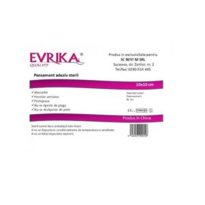 Pansamente Adezive Sterile 10/10, Evrika
