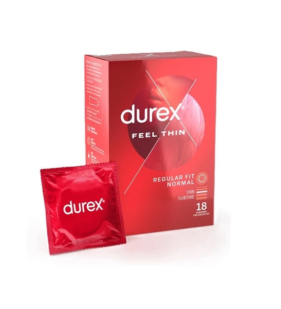 Prezervative Feel Thin, 18 Bucati, Durex