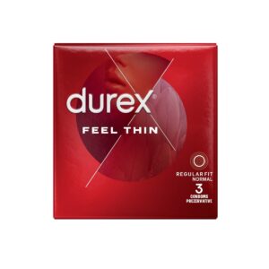 Prezervative Feel Thin, 3 bucati, Durex