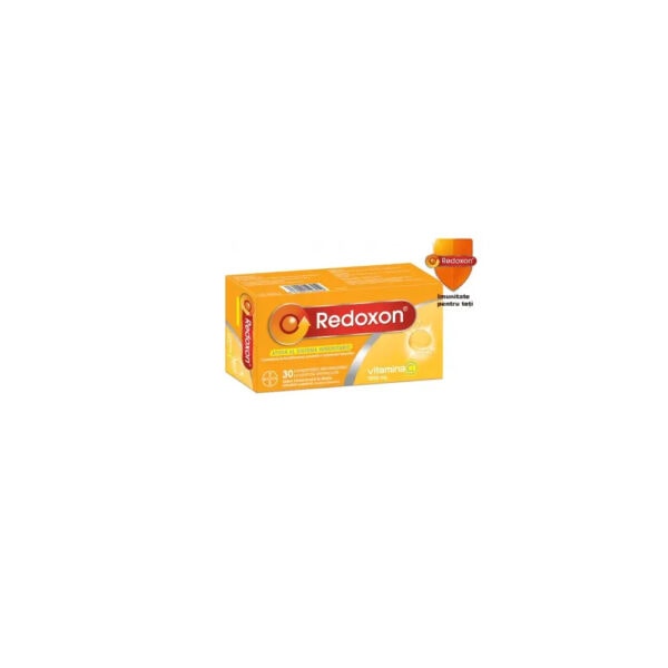 Redoxon vitamina C 1000 mg aroma de lamaie, 30 comprimate efervescente, Bayer