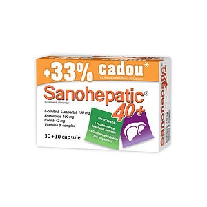 Sanohepatic, 30 capsule  33% cadou, Zdrovit