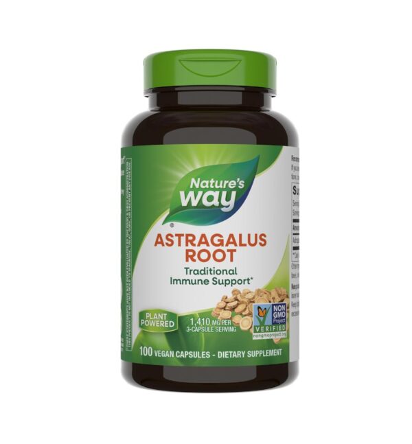Secom Astragalus Root, 100 capsule, Nature's Way Supliment natural pentru sprijin imun, capsule vegane Astragalus Root.