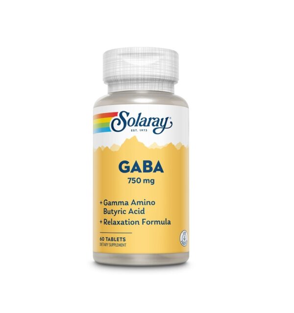 Gaba Solaray 750mg Gaba Solaray 750 mg, supliment cu gamma amino butyric acid pentru relaxare.