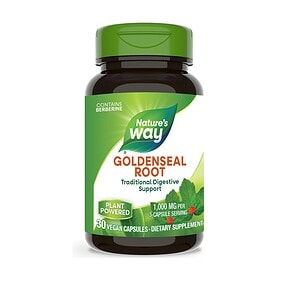 Capsule vegane cu rădăcină de Goldenseal pentru digestie și imunitate.