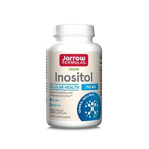 Inositol 750 mg, 100 capsule, Jarrow Formulas Inositol vegan pentru sănătate celulară și echilibru hormonal.