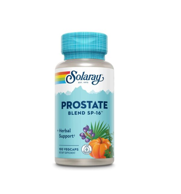 Prostate Blend Solaray - Supliment natural pentru sănătate Supliment Solaray Prostate Blend SP-16, 100 capsule vegane, pentru susținerea sănătății prostatei.