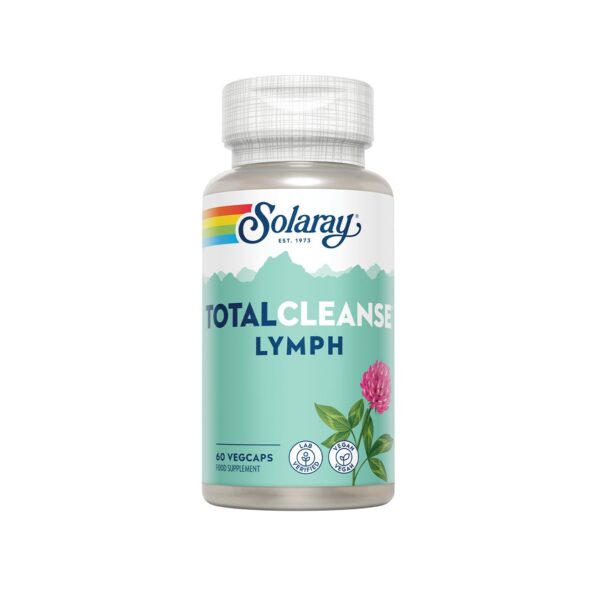 Supliment Solaray Total Cleanse Lymph, 60 capsule pentru detoxifiere limfatică.