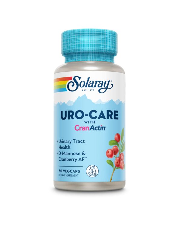 Supliment Uro-Care cu CranActiv pentru sănătatea tractului urinar, 30 capsule Solaray.