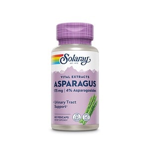 Supliment alimentar Solaray Asparagus 175mg, 60 capsule pentru sănătatea tractului urinar.