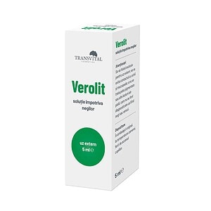 Verolit Soluție pentru negi, 5 ml Cutie Verolit soluție impotriva negilor, 5 ml, Farmacia Morpheus.