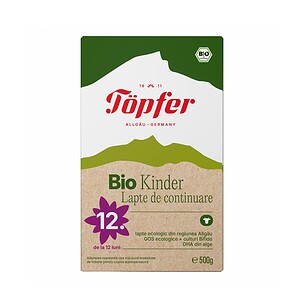 Lapte continuare Bio pentru copii TOPFER Lapte de continuare Bio pentru copii, 500g, de la TOPFER.