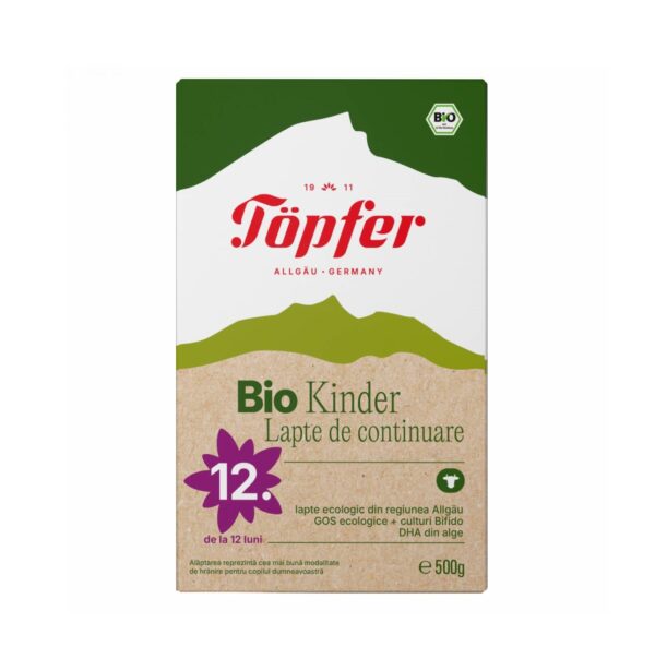 Lapte continuare Bio pentru copii TOPFER Lapte de continuare Bio pentru copii, 500g, de la TOPFER.