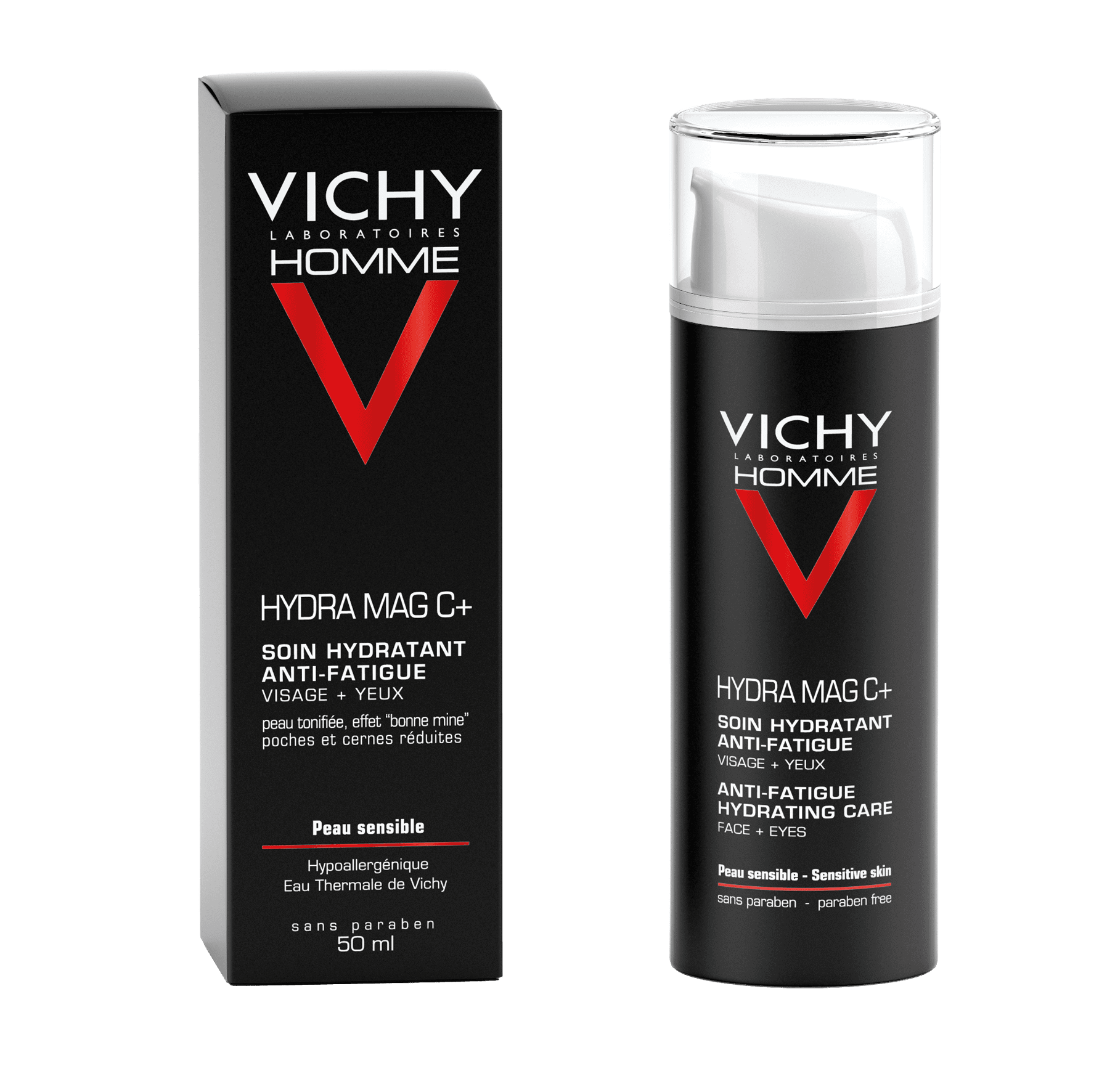 Crema hidratanta 24h pentru barbati Homme Hydra Mag C, 50 ml, Vichy Homme