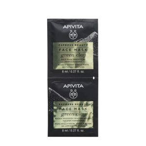 APIVITA Express Masca Argila Verde Curatare Ten Gras 2x8ml