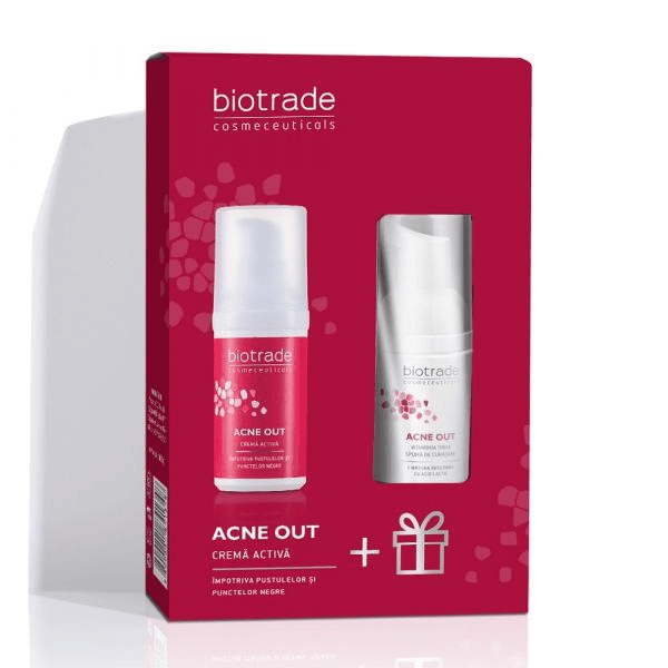 Biotrade Pachet Lotiune activa pentru ten acneic, 60ml + Spuma de curatare pentru ten acneic, 20ml