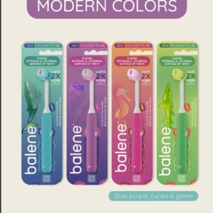 Periuta de Dinti pentru Copii, Fucsia, x1buc, Balene
