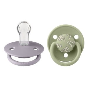 15010101 BIBS X LIBERTY Set 2 Suzete De Lux Capel Sage, One Size, Silicon, 1 buc