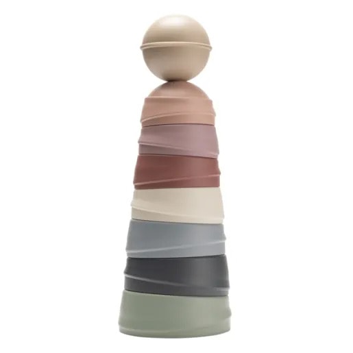 BIBS Wobbly Tower Pastel Rainbow, 1 buc