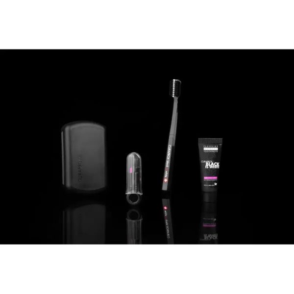CURAPROX Travel Set (Periuta, Pasta de Dinti, Periuta Interdentara) Black is White