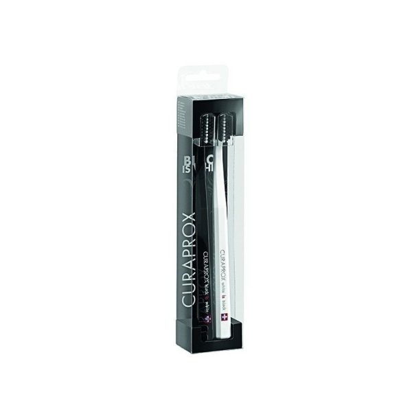 CURAPROX Periuta de Dinti 5460 White/Black Ultra Soft, 2 bucati