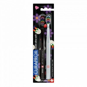CURAPROX Periute de Dinti 5460 Duo Happy Lil Teeth Pack, 2 buc