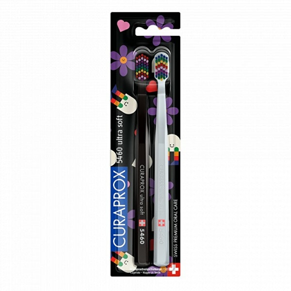 CURAPROX Periute de Dinti 5460 Duo Happy Lil Teeth Pack, 2 buc
