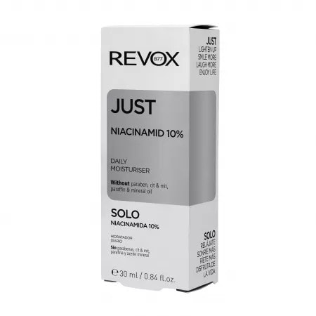 REVOX Just fluid hidratant cu niacinamida 10%, 30ml