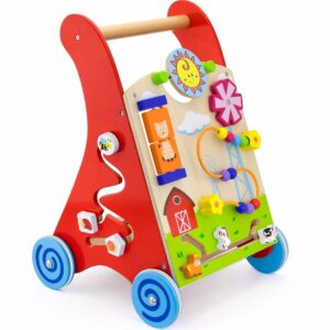 Antemergator Rosu cu Activitati tip Montessori, Viga