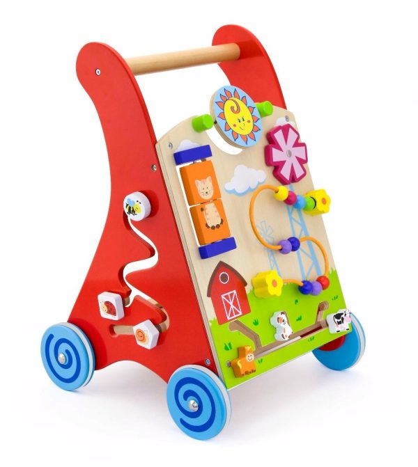 Antemergator Rosu cu Activitati tip Montessori, Viga