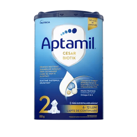 Aptamil Cesar Biotik 2, 6-12 luni, 800 g, Nutricia