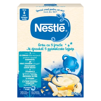 NESTLE Cereale din grau cu 5 fructe Somn Usor +8 luni, 250g