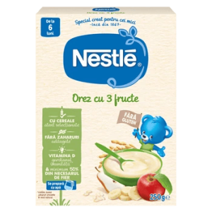 NESTLE Orez cu 3 Fructe, 250 g